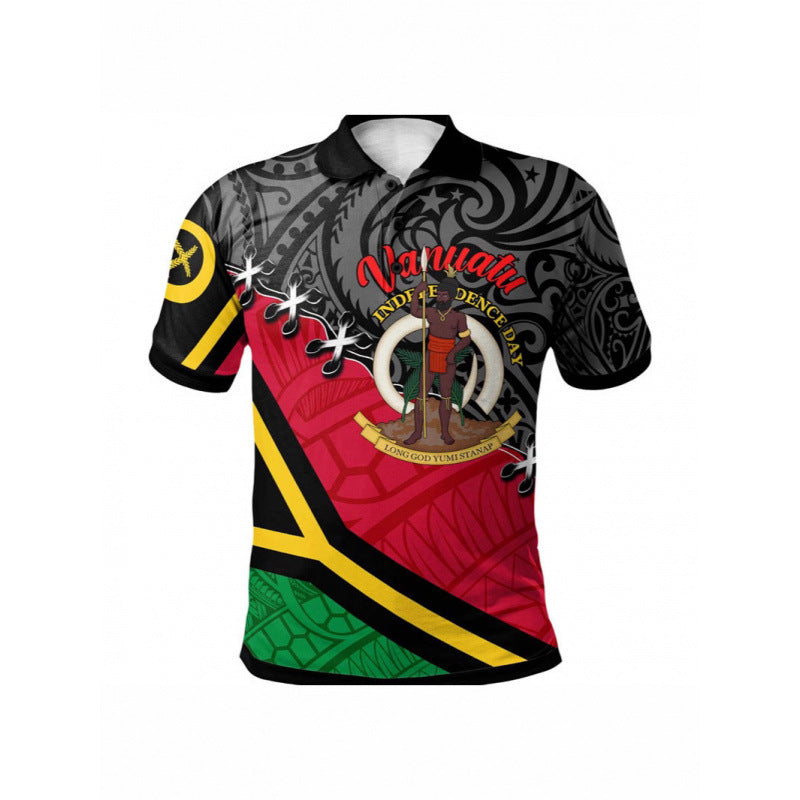 Hawaiian Tonga Graphic Polo Shirt Men