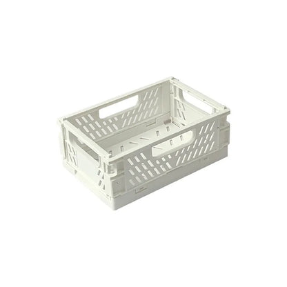 Simple Table Top Folding Storage Basket Decorative Plastic Storage Box Stationery Cosmetics Toy Stackable Storage Box