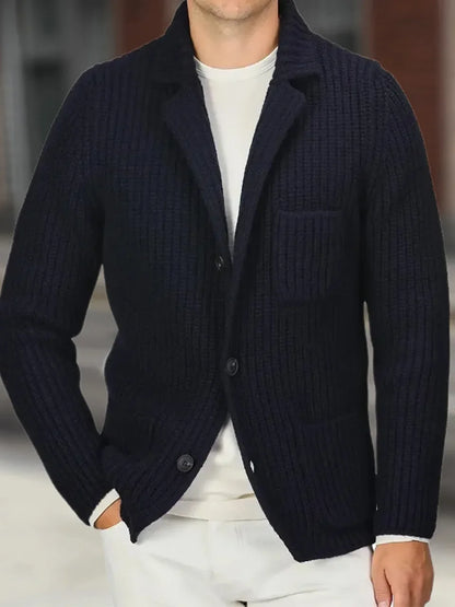 Cardigan Men's Sweater Button-Down Vintage Knit Cardigan Sweater Coat Men Thick Warm Knitted Sweaters Outwear Coat Autumn Winter