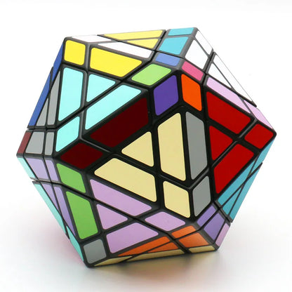 Galaxy Puzzle Icosaminx Icosahedron Megaminx Strange-Shape Magic Cube Twisty Black Original Plastic Transparent Ice Purple Toy