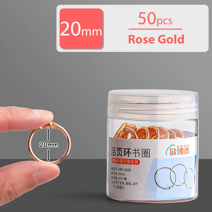 20/30/40/50mm Metal Binder Ring Loose-leaf Paper Book Index Cards Album Binding Clip Hole Punch Puncher Office Supplies
