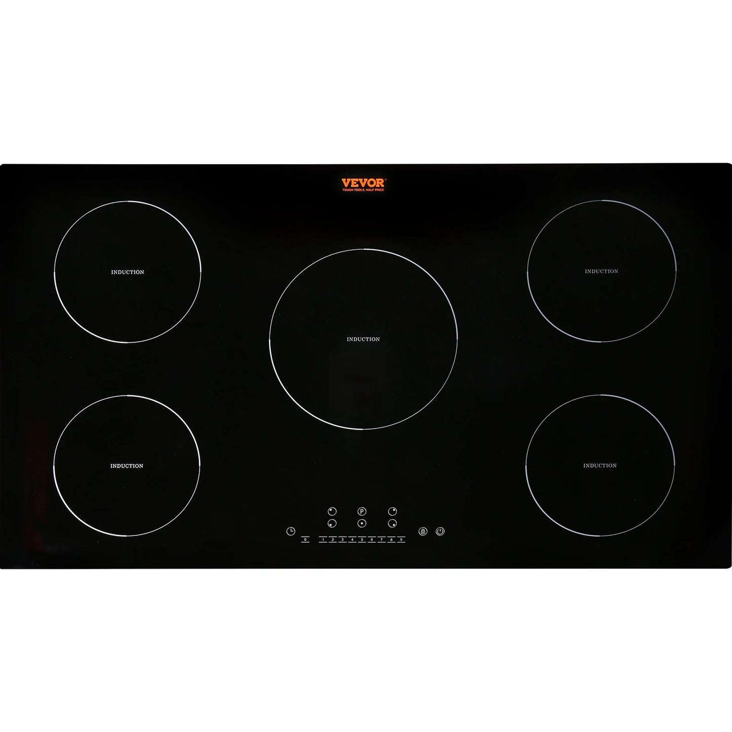 SucceBuy 5 Burners 30/36 Inch Electric Induction Cooktop Stove Hob Built-in Burner Cooker Sensor Touch Control Magnetic Cooker