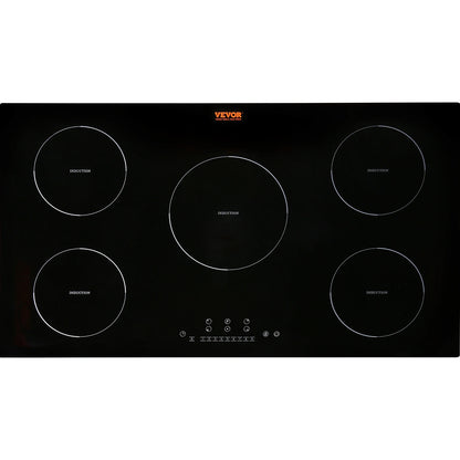 SucceBuy 5 Burners 30/36 Inch Electric Induction Cooktop Stove Hob Built-in Burner Cooker Sensor Touch Control Magnetic Cooker
