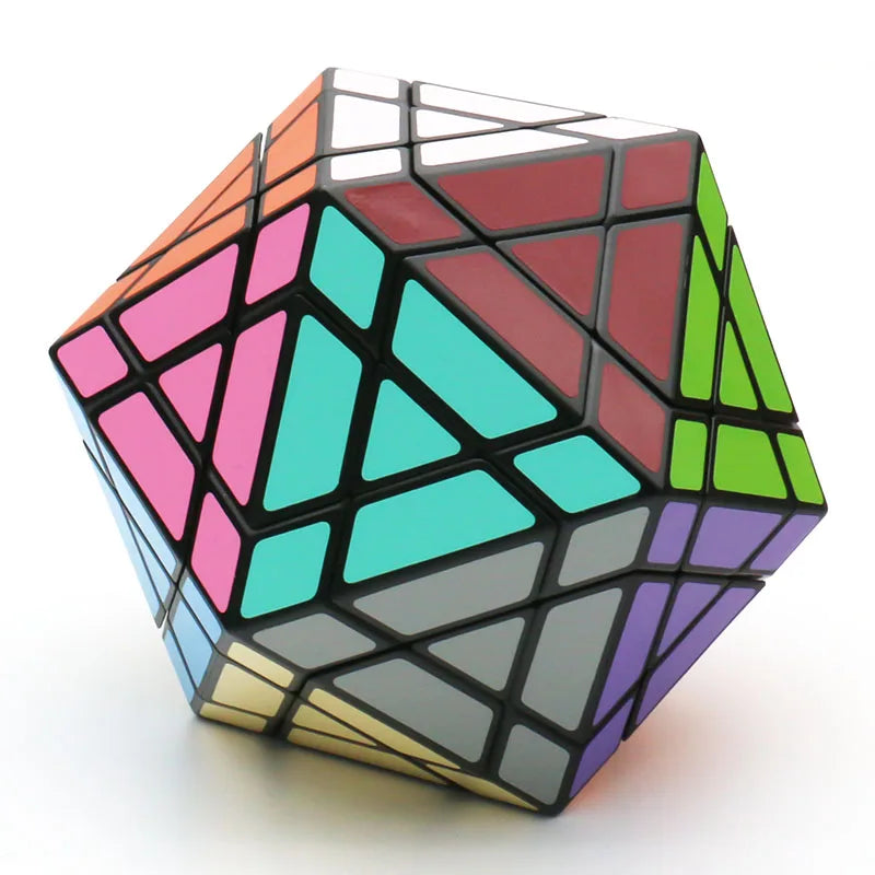 Galaxy Puzzle Icosaminx Icosahedron Megaminx Strange-Shape Magic Cube Twisty Black Original Plastic Transparent Ice Purple Toy