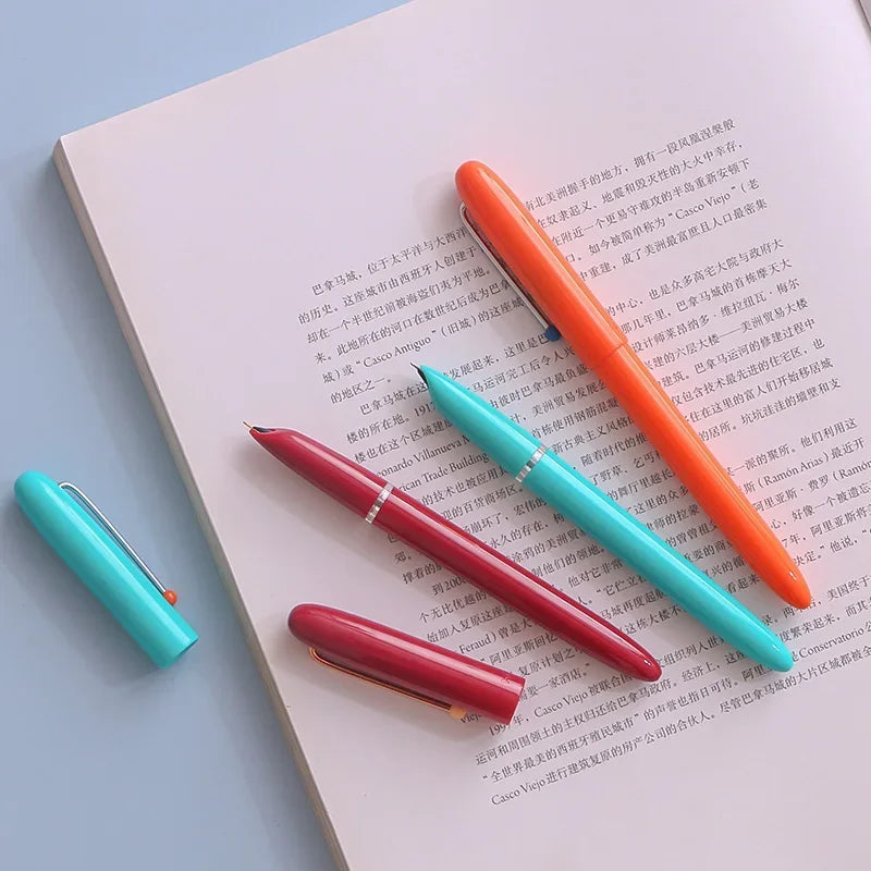 Original KACO Retro Fountain Pen EF 0.38mm Hooded Nib Student Pupils Grde Calligraphy Girls-specific Macaron School Supplies