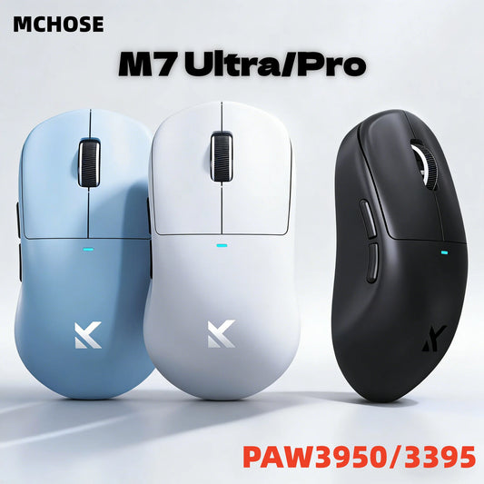 MCHOSE M7 Ultra/Pro PAW3950/PAW3395 Dual 8K Polling Rate 42000 DPI MouseWireless Gaming Mouse Large-Sized 53g Lightweight Office