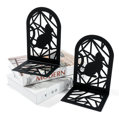 Black Cat Book Ends Bring Heavy Duty Metal Bookends Office Desktop Home for Book Lovers Office supplies Book rack