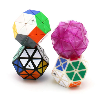 DaYan Gem Cube 10 X Twisty Puzzle Black Original Plastic Ice Purple Body Limited Version Dodecahedron Magic Intelligence Toy