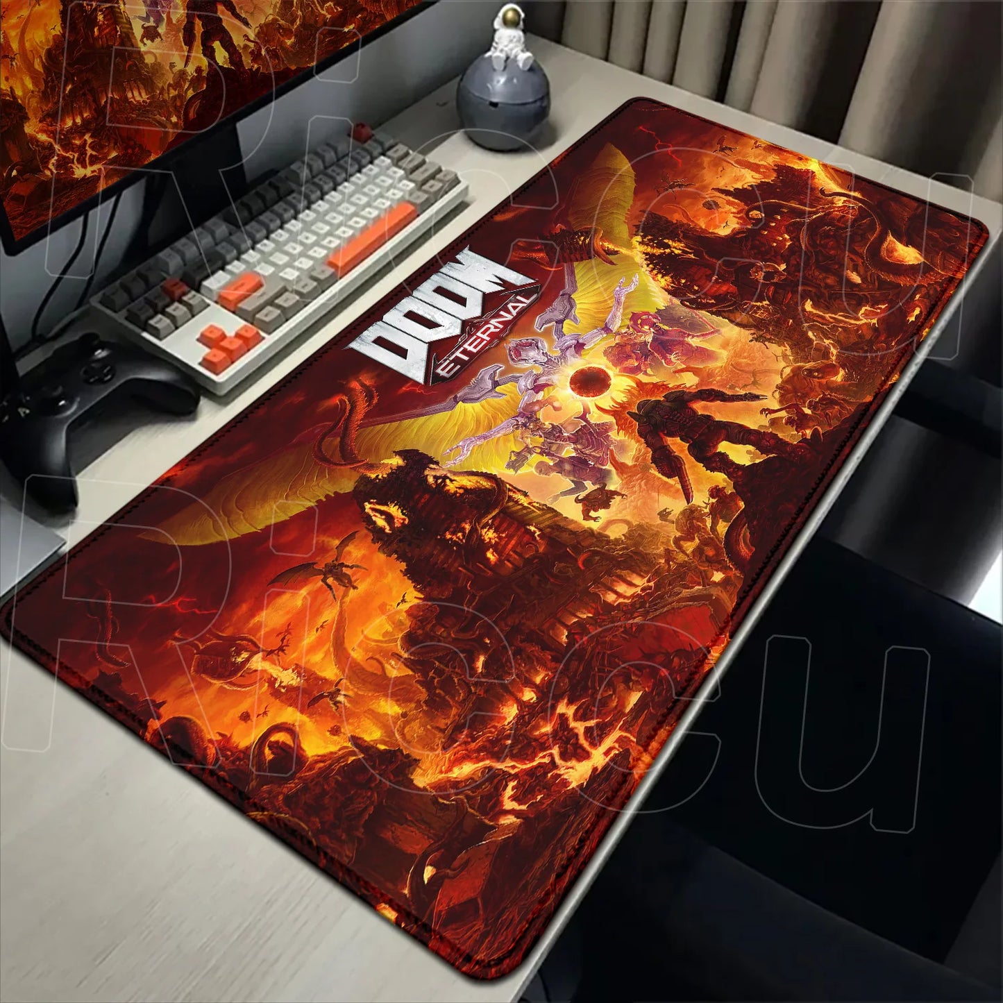 Gaming D-Dooms E-Eternals Mousepad 30x80cm Antislip Rubber Base MouseMat Gamer XXL Mause Carpet PC Thicken Table Pad for E-sport