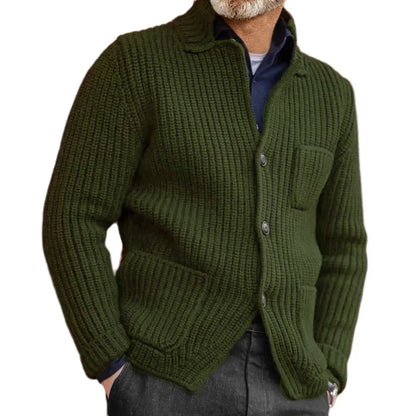 Cardigan Men's Sweater Button-Down Vintage Knit Cardigan Sweater Coat Men Thick Warm Knitted Sweaters Outwear Coat Autumn Winter