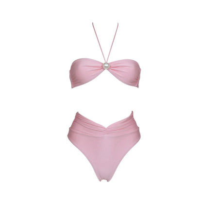 High Waist Bikinis 2025 Sexy Women Swimsuit Swimwear Female Bikini Set Bandeau Biquini Bathing Suit Swimming Suits Beachwear