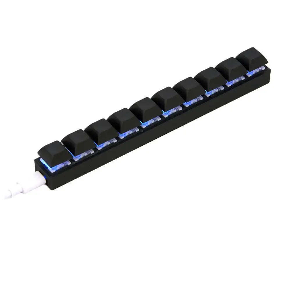 Custom Mini USB Wired 10 Keys Keyboard DIY Shortcut Keyboard Black USB Programmable Macro Mechanical Keyboard For PC B0O6