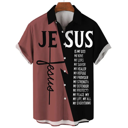 Crusader Knight Printed Short Sleeve Shirt Fashionable And Handsome 3D Printed Men's Casual Large Size Shirt 2023