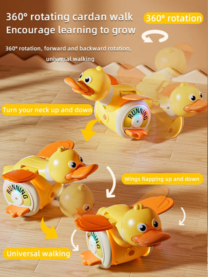 interactive Electric Duck Musical Toy for Babies 18+ Months - Crawling & Head Lifting Training, Early Learning Educational Gift