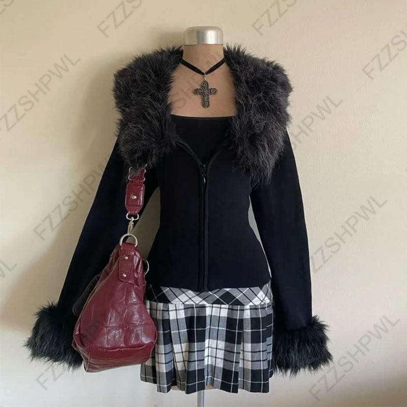2025 Autumn Winter Long-Sleeve Fashion Women's Cardigan Sweater Knitted Coat Short Casual Single Breasted Korean Slim Female Top