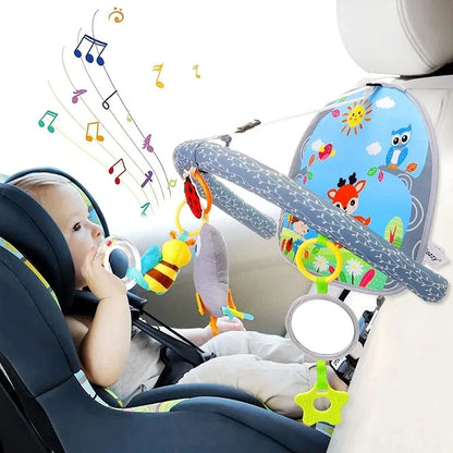 Baby Car Seat Toys for Babies 0 12 Months Kick Play Activity Center Spiral Plush Hanging Toys for Car Seat Stroller Crib Rattle