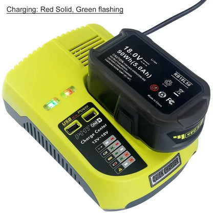 P117 Charger For Ryobi ONE+Plus P108 Dual Chemistry Battery 12V-18V EU/US/AU Plug For Ryobi 12V-18V Ni-CD Ni-MH Li-ion Battery