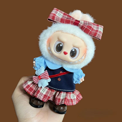2025 New for Labubu Clothes Stitch Cosplay Vinyl Doll Dressing Game Alien puppy clothes Cartoon Doll Accessories Pet Clothes