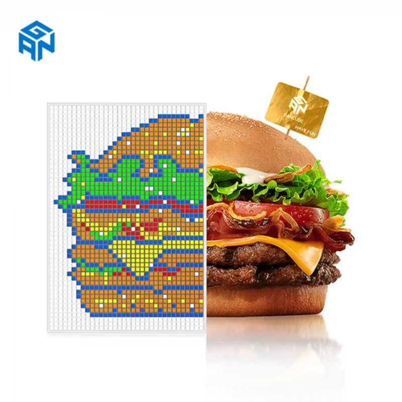 [Picube] Gan Mosaic Cubes 6x6 DIY Puzzle Magic Cube Magnetic 10x10 Creative Cube Mosaic Decorative Paintings Toys For Children