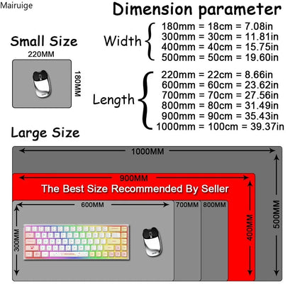 White cat and koi kawaii Mouse Pad large Desk Mat gaming mats rubber anti-slip Durable pc accessories keypad Extended mouse pads