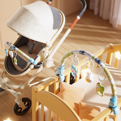 Baby Stroller Arch Mobile Adjustable Musical Cirb Mobile Toys Versatile Activity Toy Bar for Baby Bouncer Infant Car Seat Toys