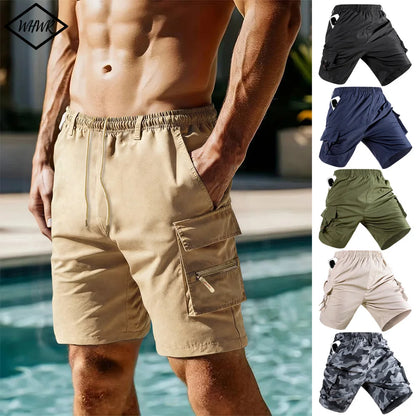 Men's Cargo Shorts Multi Pocket Casual Sports Summer Bermuda Shorts Loose Outdoor Travel Comfortable Durable Men Short Pants