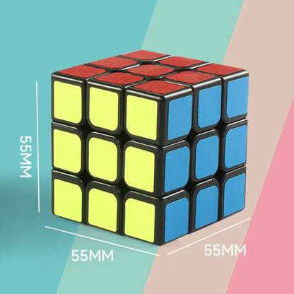 3x3x3 3D fun stress relief brain boosting puzzle professional smooth speed game color blocking children's toy gift