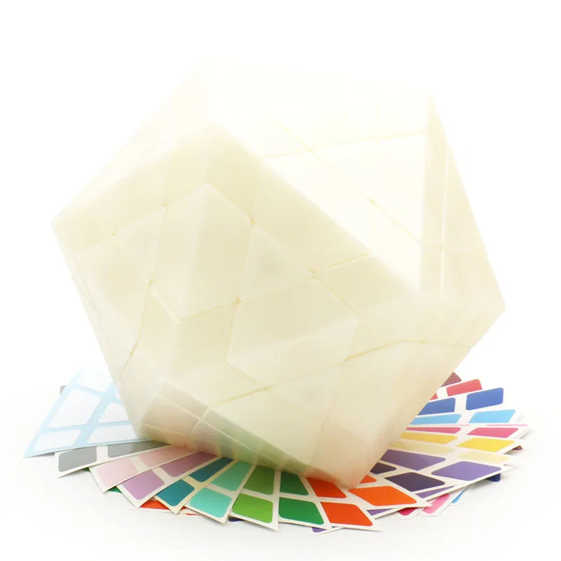 Galaxy Puzzle Icosaminx Icosahedron Megaminx Strange-Shape Magic Cube Twisty Black Original Plastic Transparent Ice Purple Toy