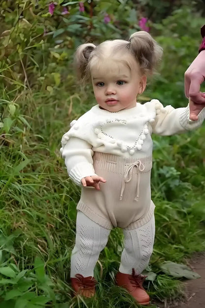 NPK 26inch Reborn Toddler Doll Pippa - Realistic Baby Girl Art Doll 3D Skin Painted Finished 6 Month Size Collectible