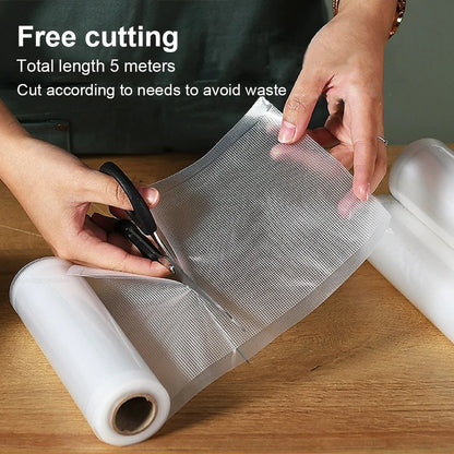 Vacuum Sealer Bags Rolls for Vacuum Sealer Meat Fruit Vegetable Food Vacuum Storage Packaging Bags 12/15/20/25/30cm 500cm/roll