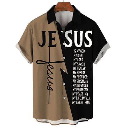 Crusader Knight Printed Short Sleeve Shirt Fashionable And Handsome 3D Printed Men's Casual Large Size Shirt 2023