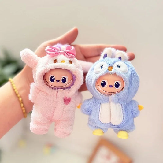 Labubu Doll Clothes Baby Penguin Onesie Labubu 4.0 Idol Dolls 10cm Plush Doll'S Clothes Sitting Party Accessories ﻿