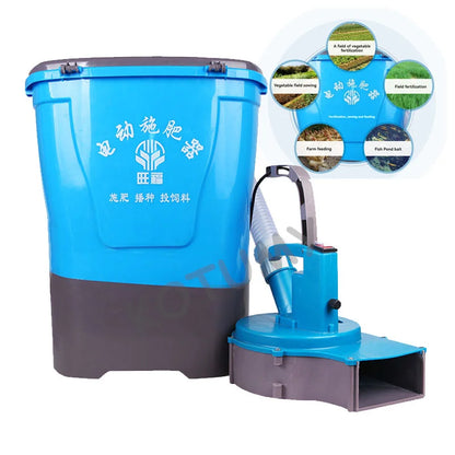 Lithium Battery Electric Fertilizer Spreader Backpack Road Salt Spreader Garden Seeder for Home Farm