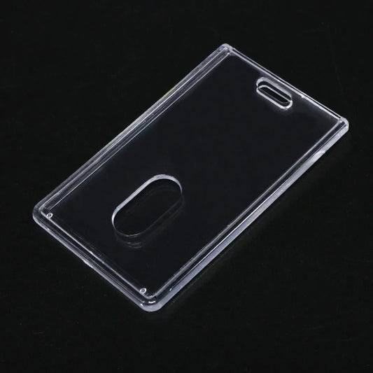 Acrylic Working Permit Case Finger Pull Push Style ID Tag Name Badge Holder Employee's Pass Work Card Holder Case