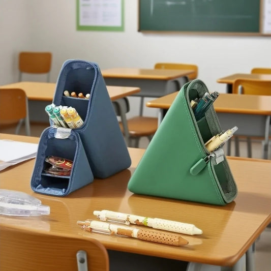 Foldable Silicone Pen Holder, Expandable Pencil Cup Organizer, Large Capacity Desk Storage for Office Study,Student Teacher Gift