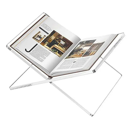 Acrylic Book Stand Open Clear Book Holder for Books, for Cookbook Art Book Bible Guest Book, Coffee Table Book Stand for Reading