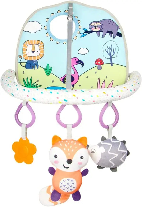 Baby Car Seat Toys for Babies 0 12 Months Kick Play Activity Center Spiral Plush Hanging Toys for Car Seat Stroller Crib Rattle