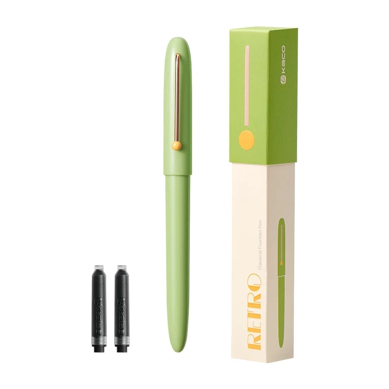 Original KACO Retro Fountain Pen EF 0.38mm Hooded Nib Student Pupils Grde Calligraphy Girls-specific Macaron School Supplies