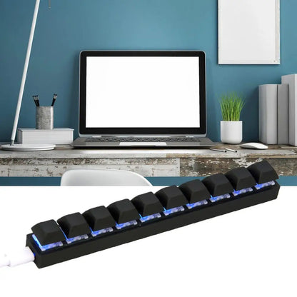Custom Mini USB Wired 10 Keys Keyboard DIY Shortcut Keyboard Black USB Programmable Macro Mechanical Keyboard For PC B0O6