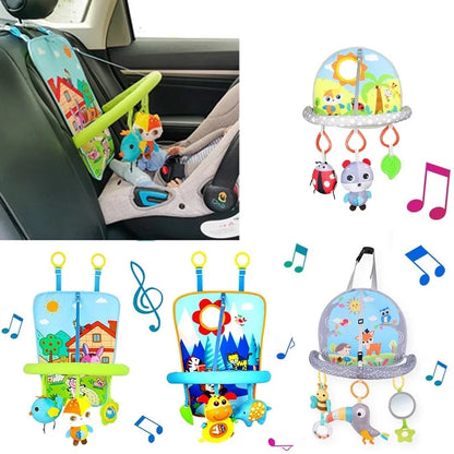 Baby Car Seat Toys for Babies 0 12 Months Kick Play Activity Center Spiral Plush Hanging Toys for Car Seat Stroller Crib Rattle