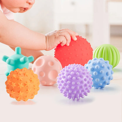Baby Toys Rattle Ball Hand Grasping Activity Newborn Development Toys Silicone Teether Early Sensory Toys for 0 12 Months Babies