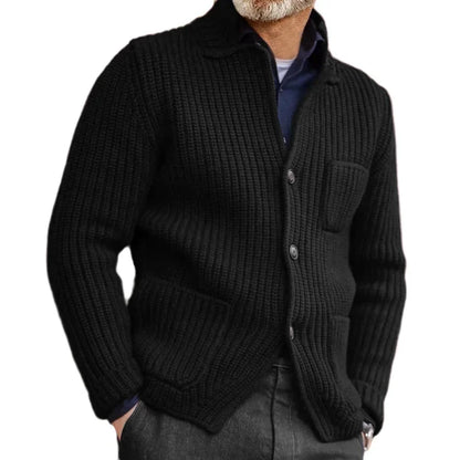 Cardigan Men's Sweater Button-Down Vintage Knit Cardigan Sweater Coat Men Thick Warm Knitted Sweaters Outwear Coat Autumn Winter