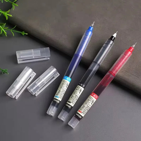New High Quality Needle Type Gel Pens Straight Liquid Ballpoint Pen Stationery School Office Supplies Writing