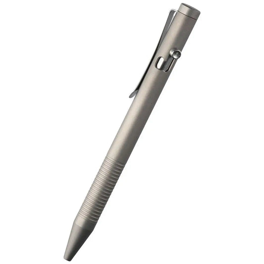 Titanium Alloy Bolt Action Pen Ballpoint Pen Easy Carry Daily Writing Use Pen Refillable Retractable Ballpoint Pens Supplies
