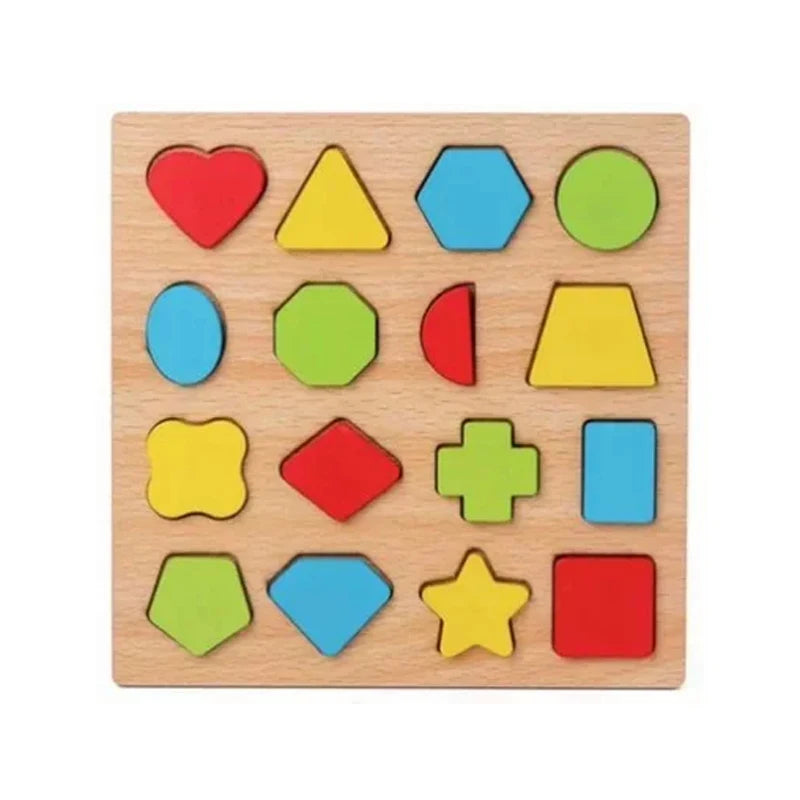 Baby Wooden Puzzle Montessori Toys 1 2 Years Toddler Alphabet Number Animals Matching Wood Puzzles Games Kids Educational Toys