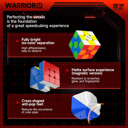 QiYi Warrior Magic Cube 3x3 Magnetic UV Educational Puzzle Magic Cube Toys For Children Kids Gift Toy Cubo Magico