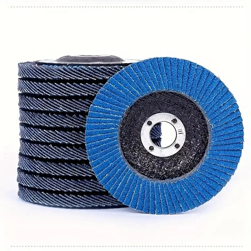 10Pcs 100mm Polishing Flap Disc Angle Grinder Sanding Wheel for Woodworking Sharpening Metal Deburring Rust Removal