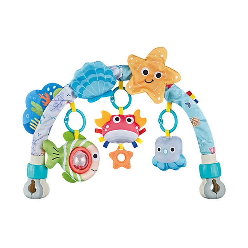 Baby Stroller Arch Mobile Adjustable Musical Cirb Mobile Toys Versatile Activity Toy Bar for Baby Bouncer Infant Car Seat Toys