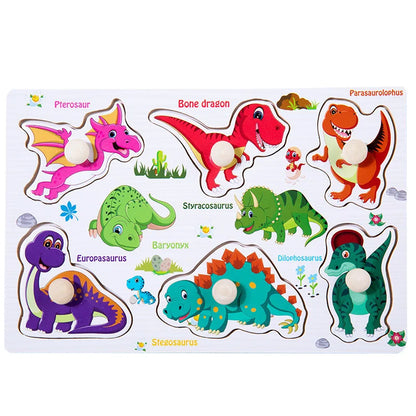 Baby Wooden Puzzle Montessori Toys 1 2 Years Toddler Alphabet Number Animals Matching Wood Puzzles Games Kids Educational Toys