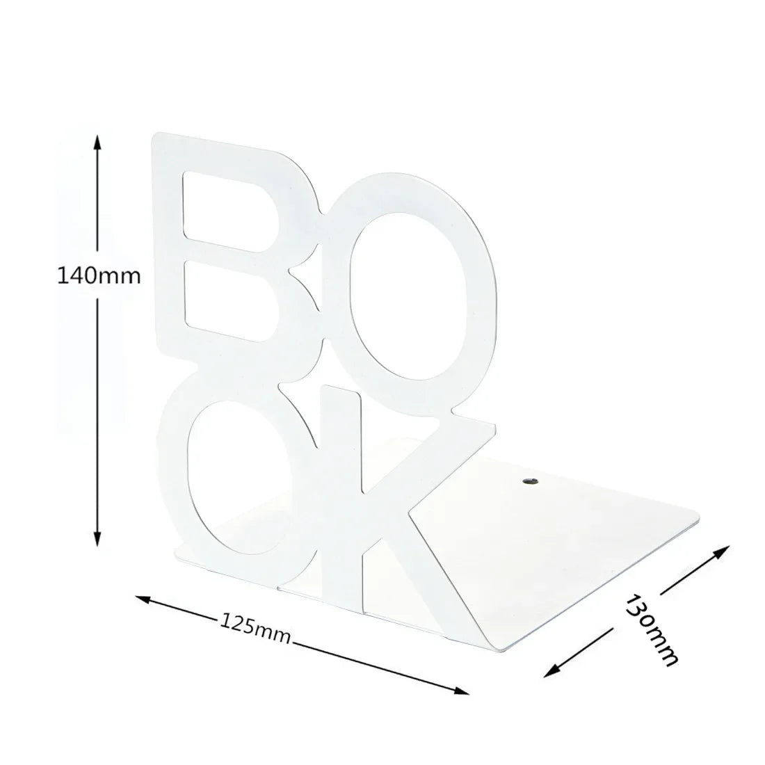 1pc Iron Bookends Book Stand Support  for Home Office and Library Non Slip Rack Shelf Holder School Stationery Accessories